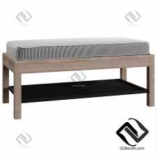 Скамья Lucy Mango Wood & Steel Storage Bench