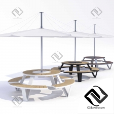 Экстерьер Table Adanat Landau with umbrella