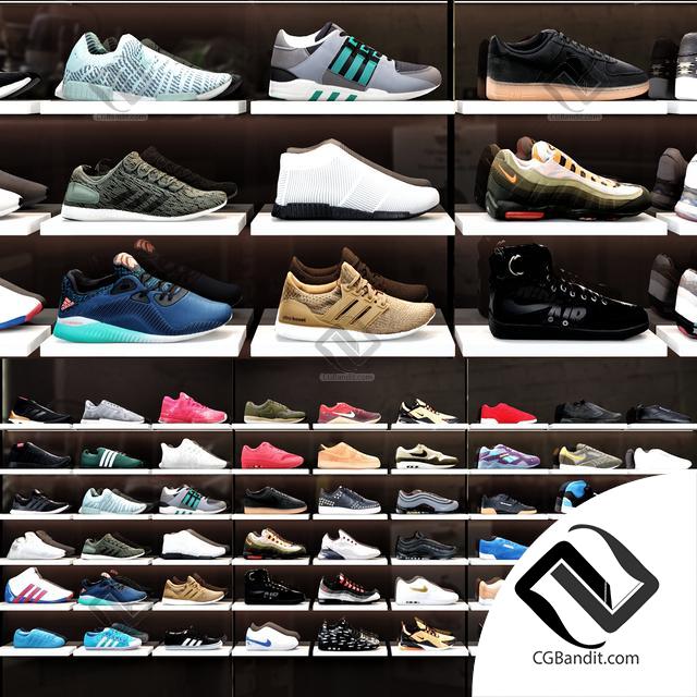 Обувь Sport 3D модель скачать на CGBandit в формате 3d max, 3ds, obj, fbx,  материалы Vray, Corona Render