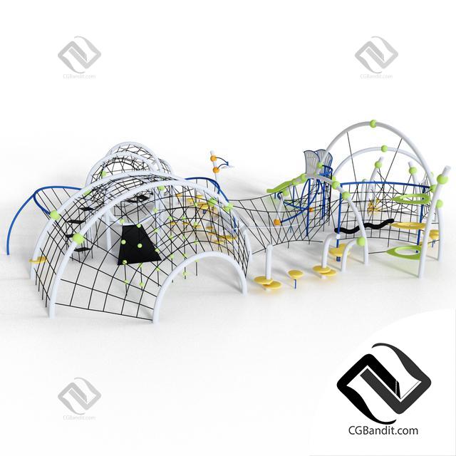 Детская площадка Summit Park 3D модель скачать бесплатно на CGBandit в  формате 3d max, 3ds, obj, fbx, материалы Vray, Corona Render