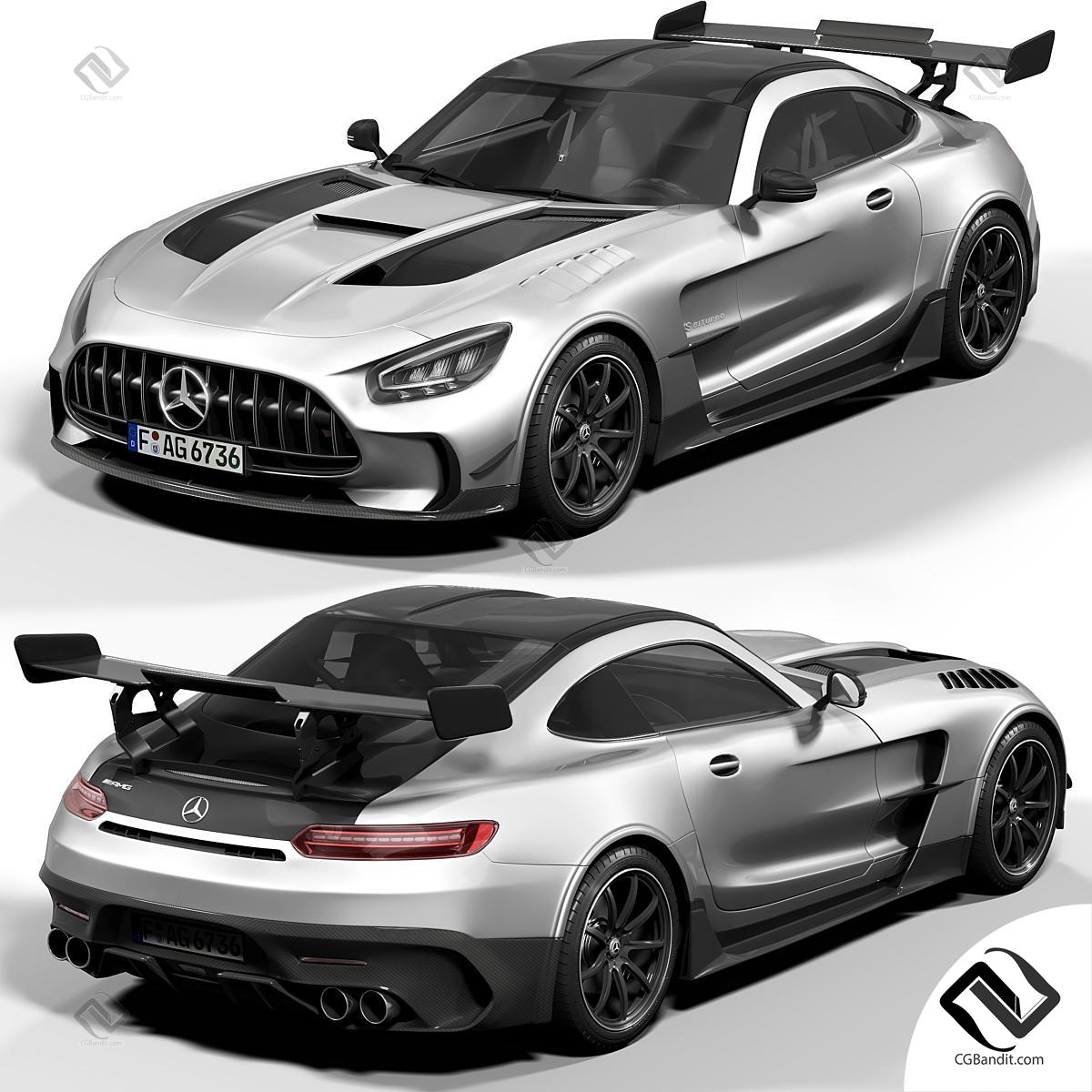 Транспорт Mercedes Benz AMG GT 3D модель скачать на CGBandit в формате 3d  max, 3ds, obj, fbx, материалы Vray, Corona Render