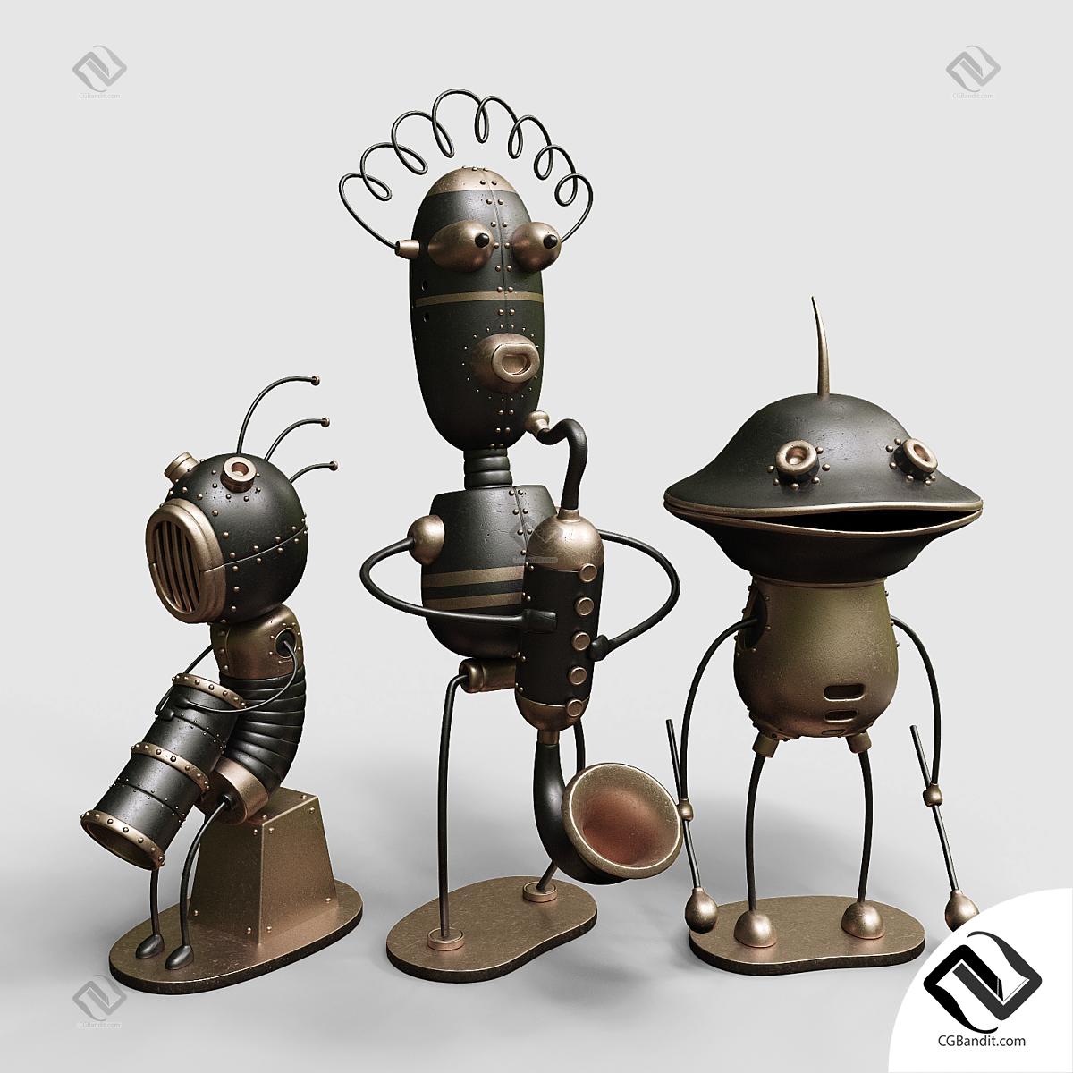 Игрушки Machinarium Collection 3D модель скачать на CGBandit в формате 3d  max, 3ds, obj, fbx, материалы Vray, Corona Render