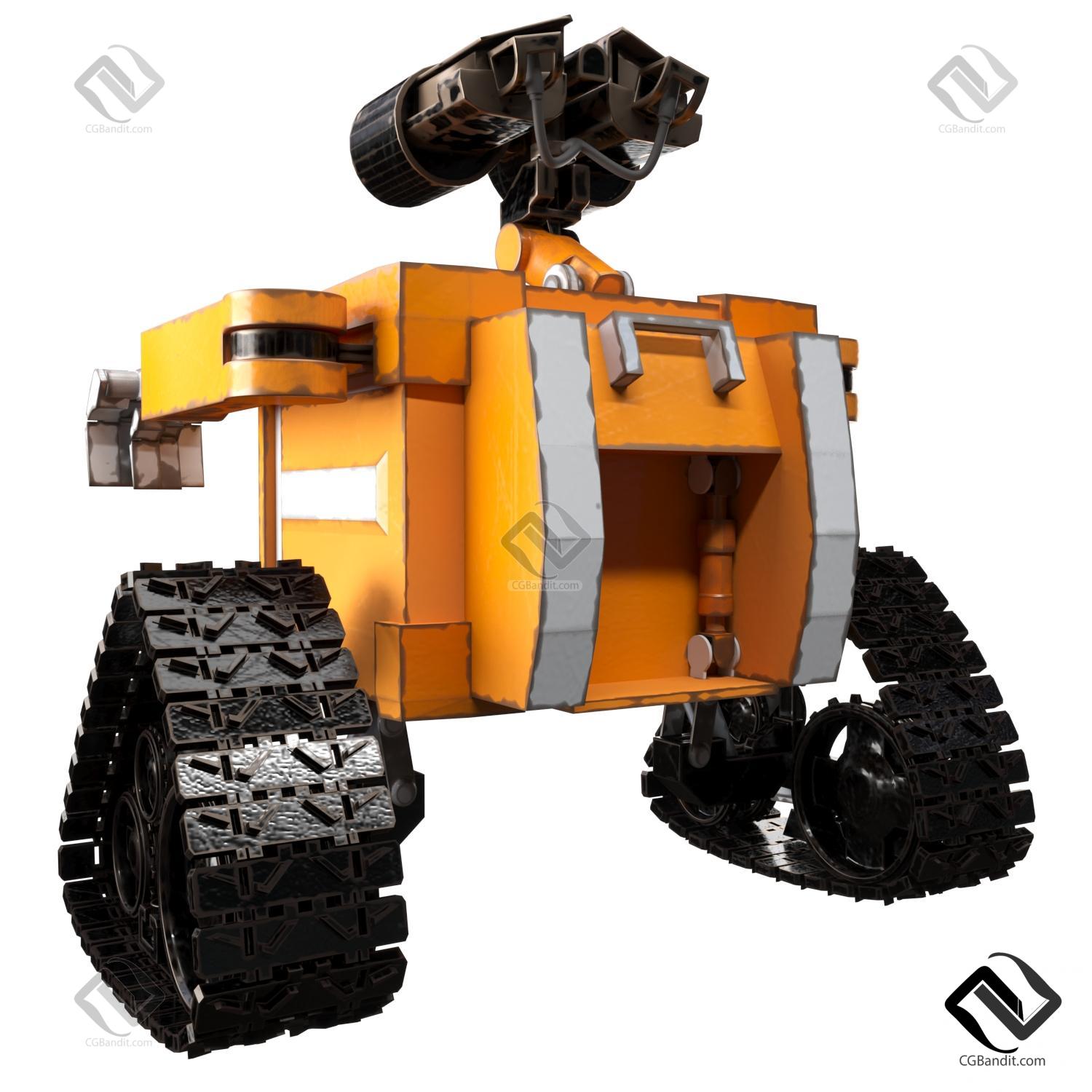 walle 3D модель скачать на CGBandit в формате 3d max, 3ds, obj, fbx,  материалы Vray, Corona Render