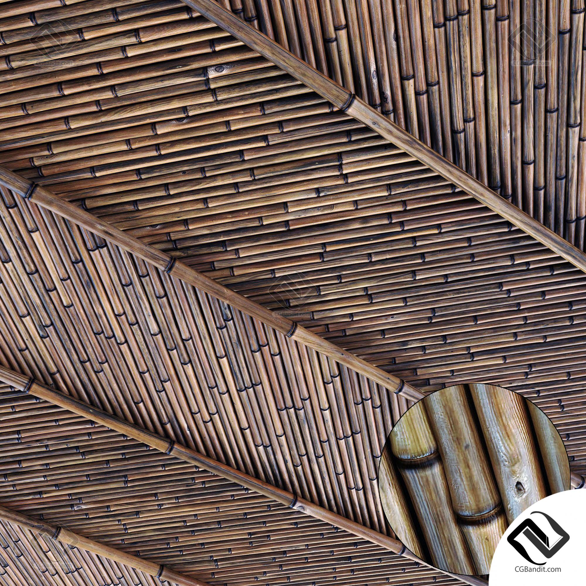 Потолок из бамбука - 61 фото