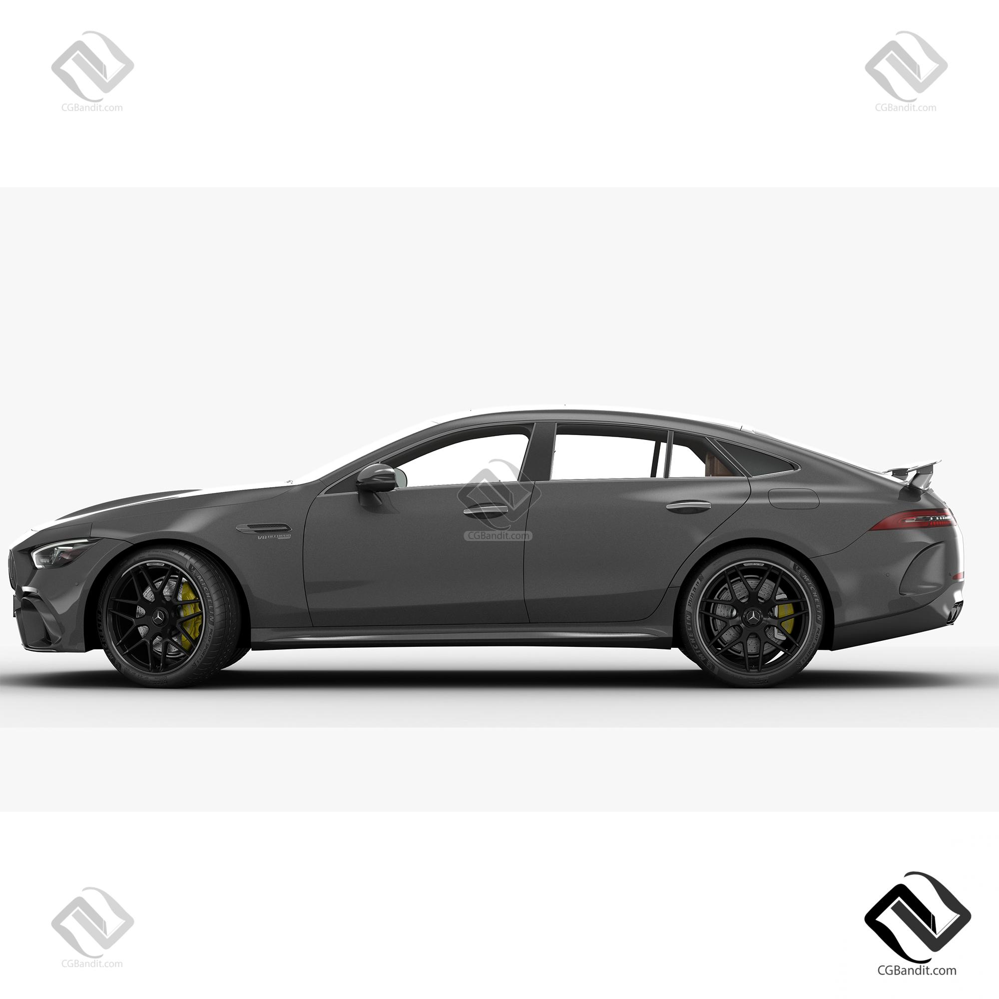 Машина Mercedes AMG GT63S 2019 3D модель скачать на CGBandit в формате 3d  max, 3ds, obj, fbx, материалы Vray, Corona Render