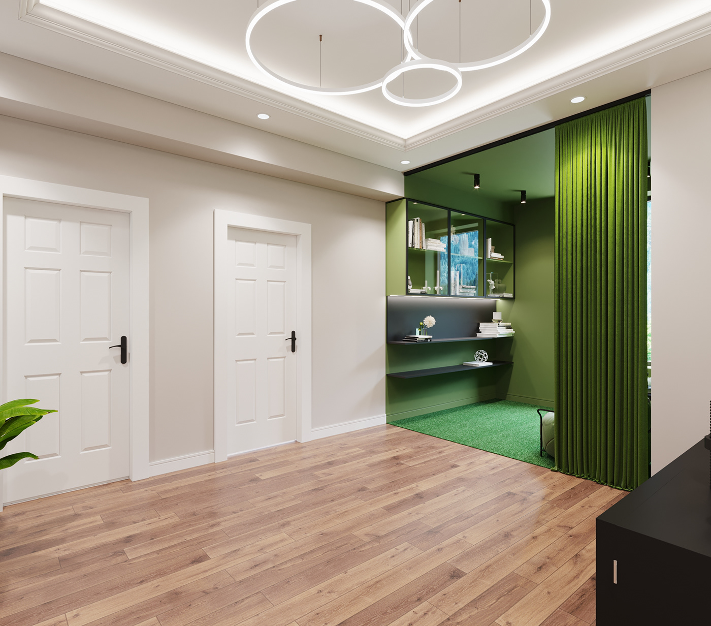 Interior visualization '''green room''